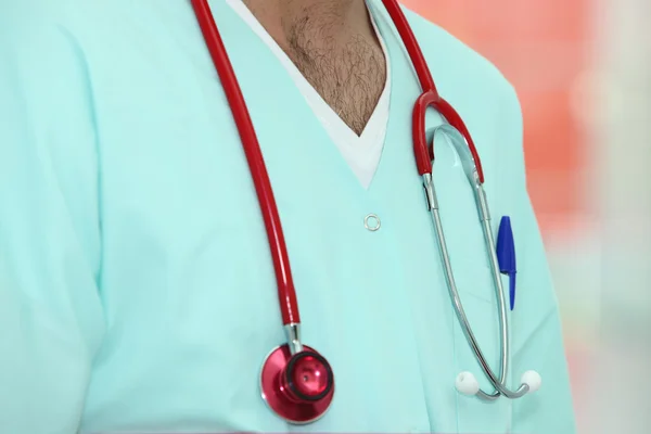 Close-up op verpleegster in werkkleding — Stockfoto