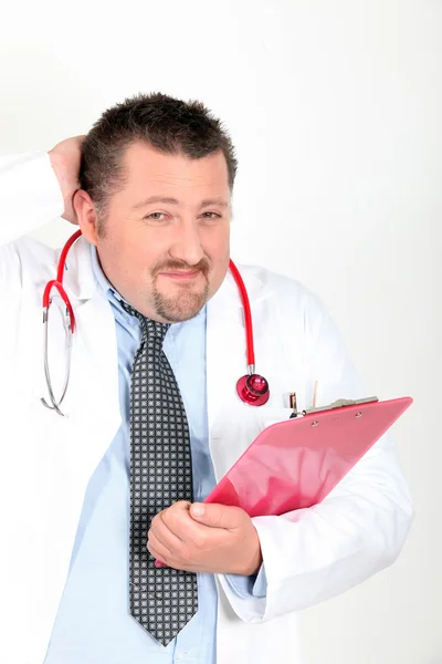 An embarrassed doctor — Stock Photo, Image