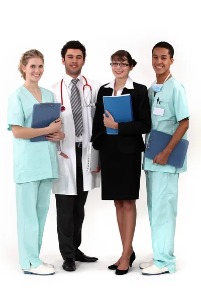 Hospital workers posing together — Stock Photo, Image