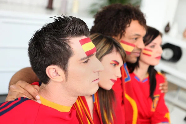 Іспанська футбольних уболівальників — стокове фото