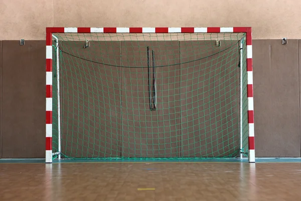 Goal in gymnasium — Stock Photo, Image