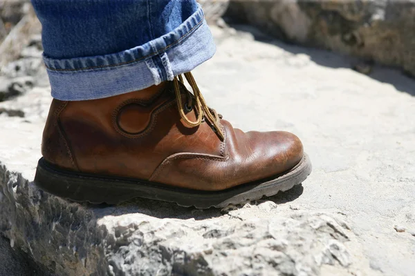 Férfi boot-kő — Stock Fotó