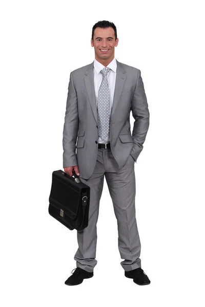Executive with his briefcase — Stock Photo, Image