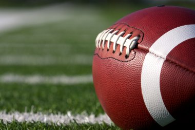 Football Close Up on Field clipart