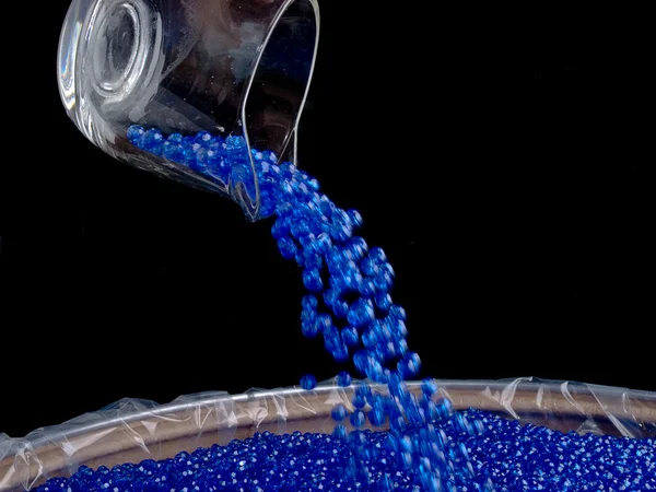 Pouring Plastic Colored Beads — Stok fotoğraf