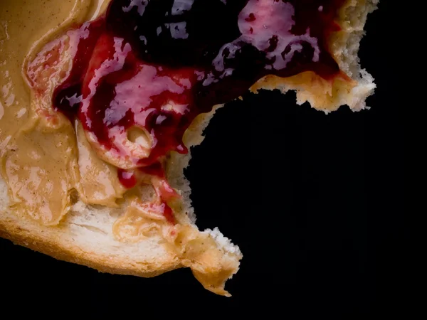 Jam over the bread — Stock Photo, Image