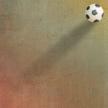 eski kağıt arka plan üzerine hamuru futbol