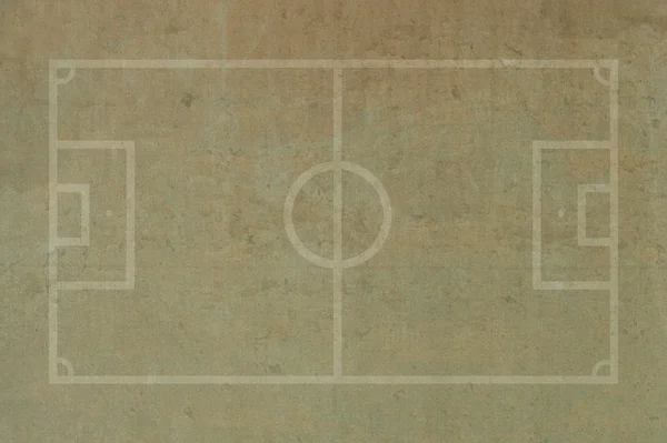 Voetbal voetbalveld op grunge paper achtergrond — Stockfoto