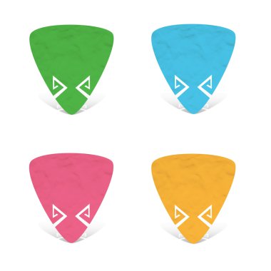 Plasticine Triangle icon on white background clipart