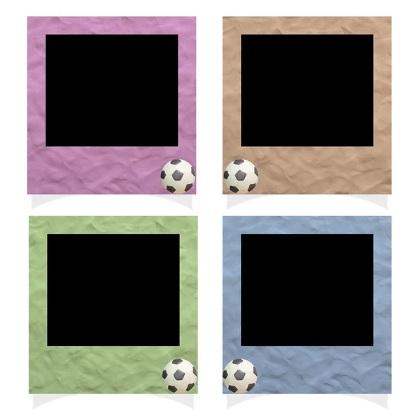 Plastelíny fotbal klacek na bílém pozadí — Stock fotografie