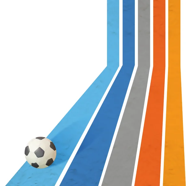 Football soccer on colorful line background — Stock Photo, Image