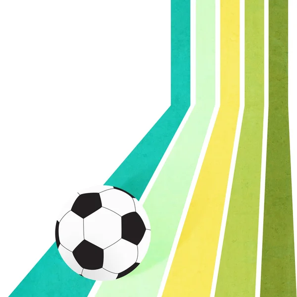 足球足球多彩线背景上 — 图库照片