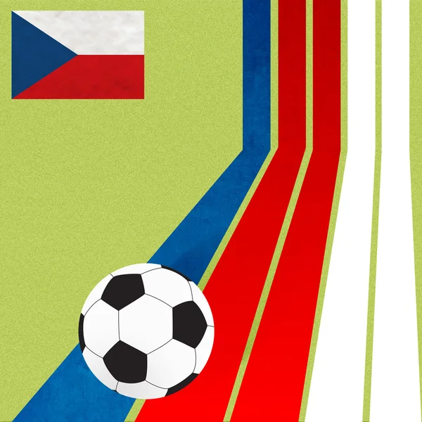 Hamuru bayrak futbol futbol renkli çizgi arka plan üzerinde — Stok fotoğraf