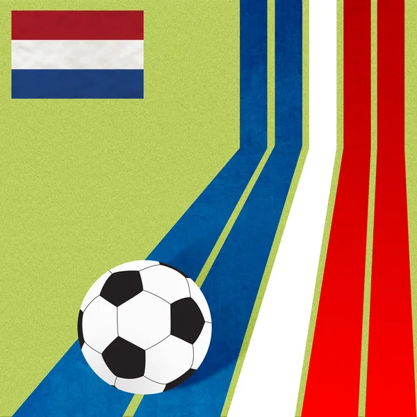 Plasticine vlag football soccer op de kleurrijke lijn achtergrond — Stockfoto