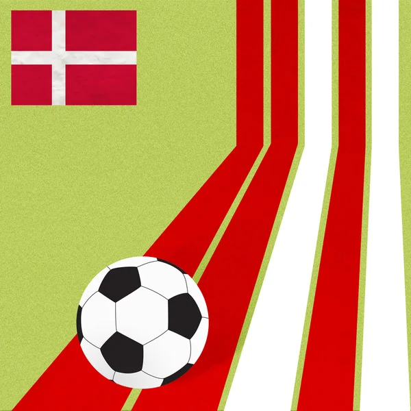 Football drapeau plasticine sur fond de ligne colorée — Photo