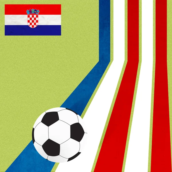 Plasticine flag football soccer on colorful line background — Stock Photo, Image