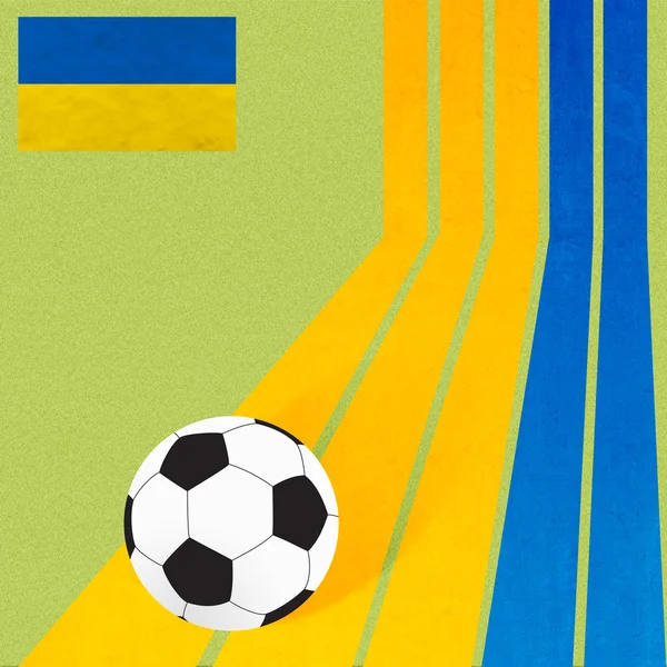 Gyurma zászló labdarúgás soccer a színes vonal háttér — Stock Fotó