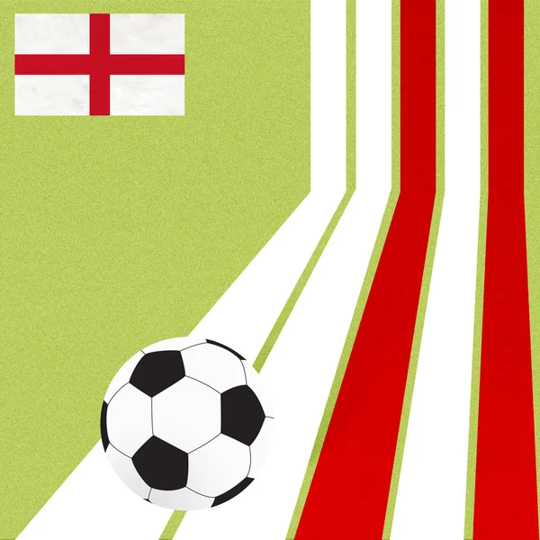 Modellera flagga fotboll fotboll på färgglada linje bakgrund — Stockfoto