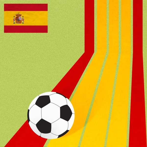 Bandera de plastilina fútbol sobre fondo de línea de colores — Foto de Stock