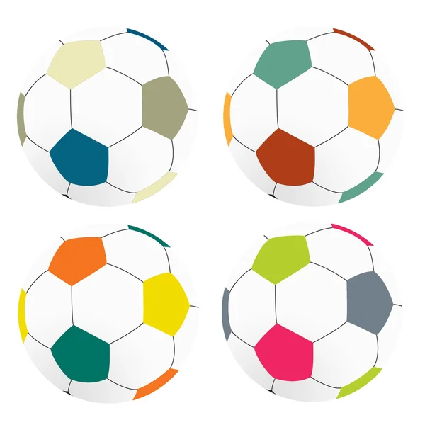 Farve fodbold fodbold på hvid baggrund, isoleret - Stock-foto