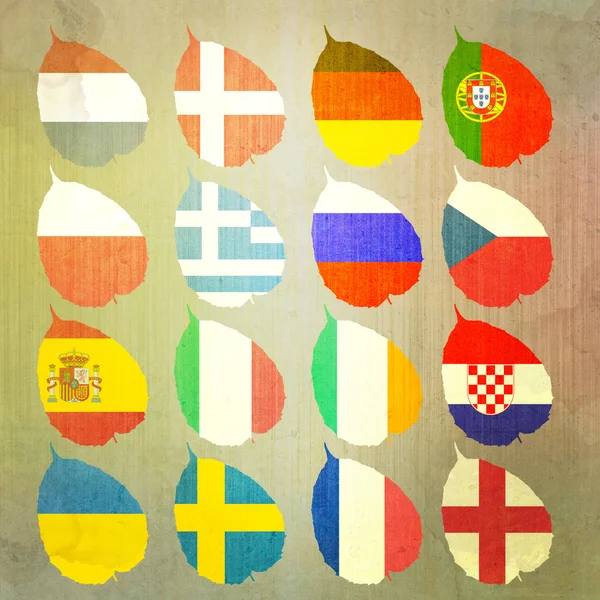 Флаг футбола на бумажном фоне — стоковое фото
