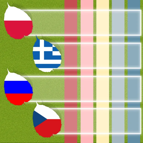 Футбол флага на травяном фоне — стоковое фото