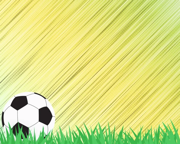 Futbol futbol çim ve soyut arka plan üzerinde — Stok fotoğraf