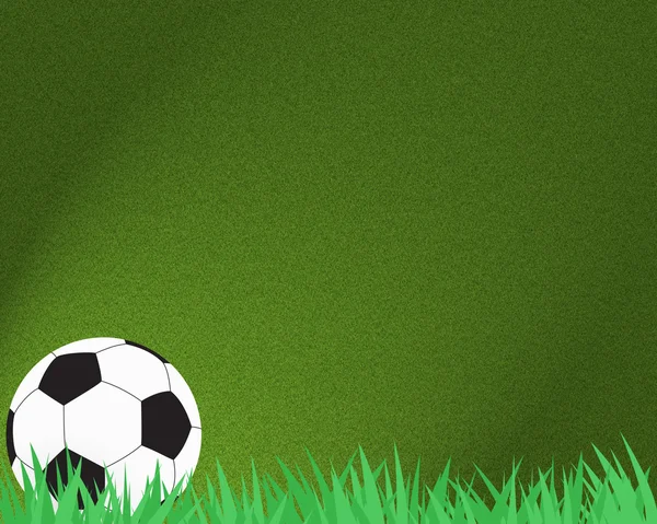 Fútbol fútbol sobre hierba y fondo abstracto — Foto de Stock