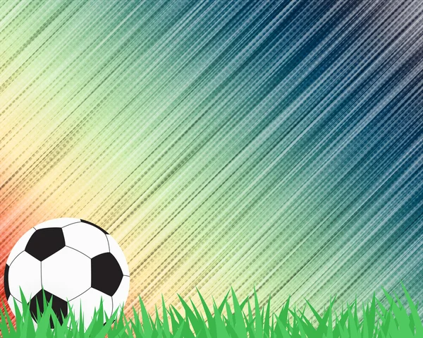 Fotbal na trávu a abstraktní pozadí — Stock fotografie