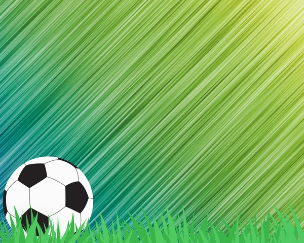 Football soccer op gras en abstract achtergrond — Stockfoto