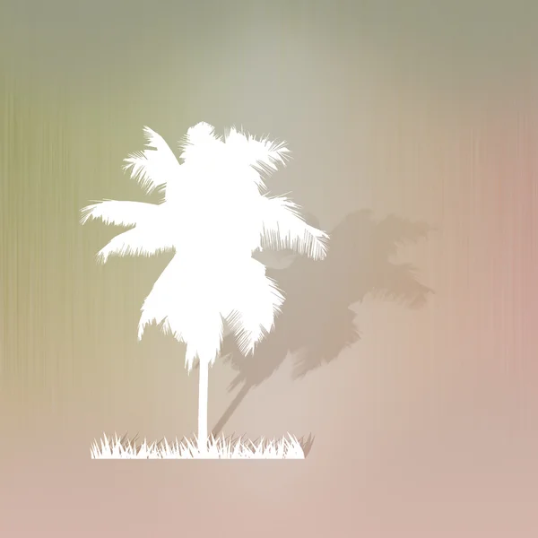 Kokosnussbaum aus Papier geschnitten auf abstraktem Hintergrund — Stockfoto