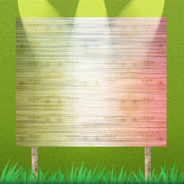 Billboard na trawa tło i tekstura — Zdjęcie stockowe