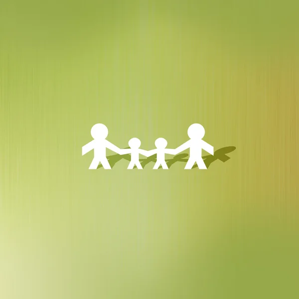 Family of paper cut on abstract background — Stock Photo, Image