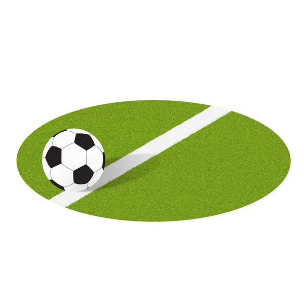 Football soccer sur fond d'herbe — Photo