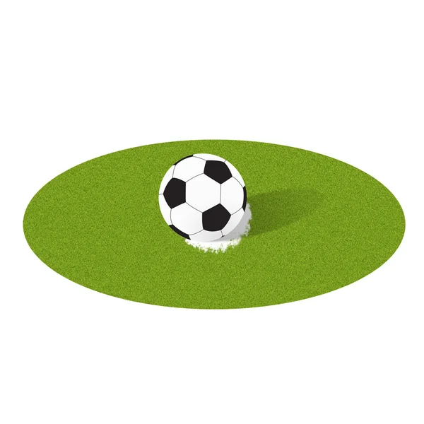 Calcio calcio su sfondo erba — Foto Stock