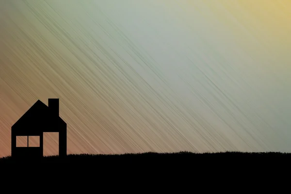 Silhouette der Heimat auf abstraktem Hintergrund — Stockfoto