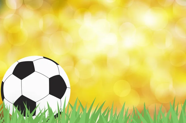 Fotbal s trávou na pozadí abstraktní barvy — Stock fotografie