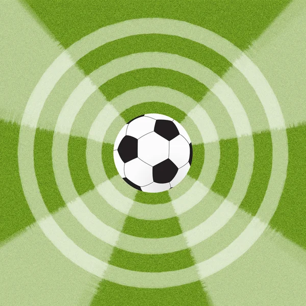 Football soccer op gras achtergrond — Stockfoto