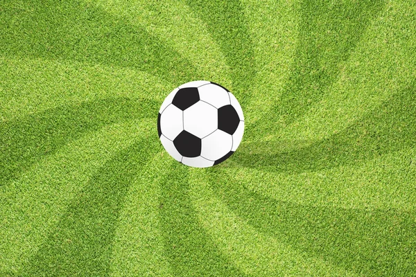 Ποδόσφαιρο μπάλα σε χόρτο φόντο — Φωτογραφία Αρχείου