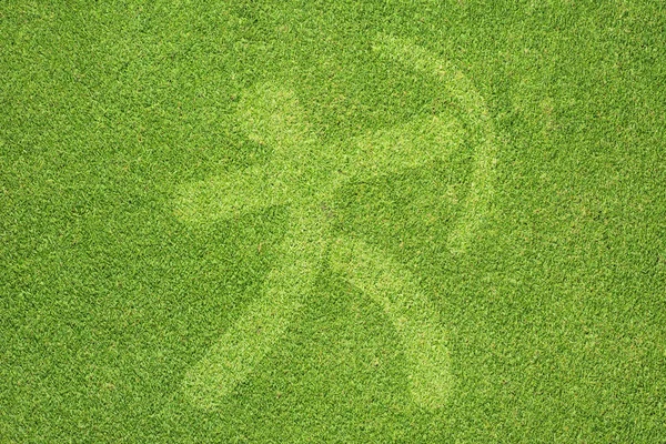 Esporte arqueiro na textura grama verde e fundo — Fotografia de Stock
