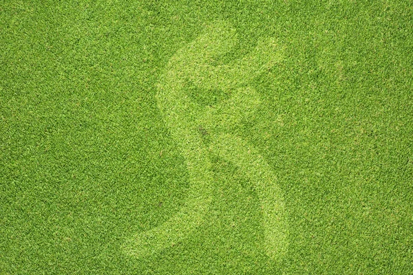 Bokser sportu na zielonej trawie tekstury i tła — Zdjęcie stockowe