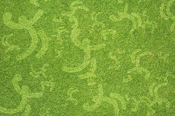 Sport basketbal na zelené trávě textury a pozadí — Stock fotografie