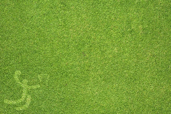 Sportbasket på grönt gräs konsistens och bakgrund — Stockfoto