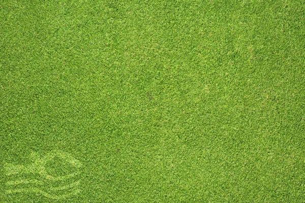 Sport zwemmen op groen gras textuur en achtergrond — Stockfoto