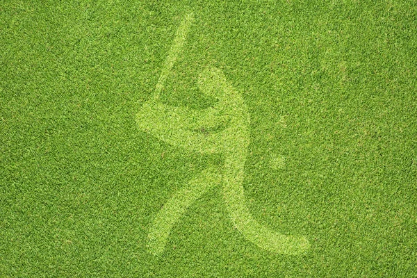 Sport baseball su erba verde texture e sfondo — Foto Stock