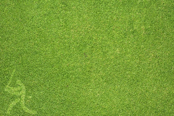Esporte beisebol na textura de grama verde e fundo — Fotografia de Stock