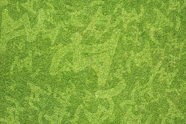 Patín deportivo sobre hierba verde textura y fondo — Foto de Stock
