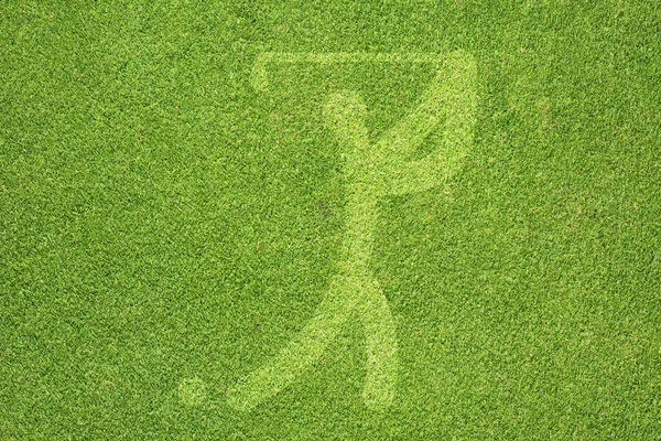 Golfe esporte na textura de grama verde e fundo — Fotografia de Stock