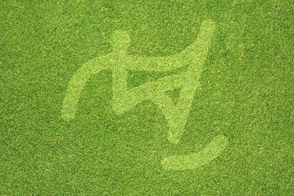 Deskorolka sportu na zielonej trawie tekstury i tła — Zdjęcie stockowe