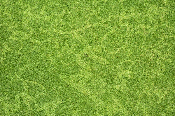 緑の草のテクスチャと背景にサーフィンのスポーツ — ストック写真